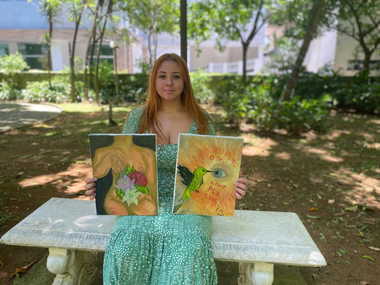 Cici: A jovem artista de Santos que transforma emoções em surrealismo simbólico